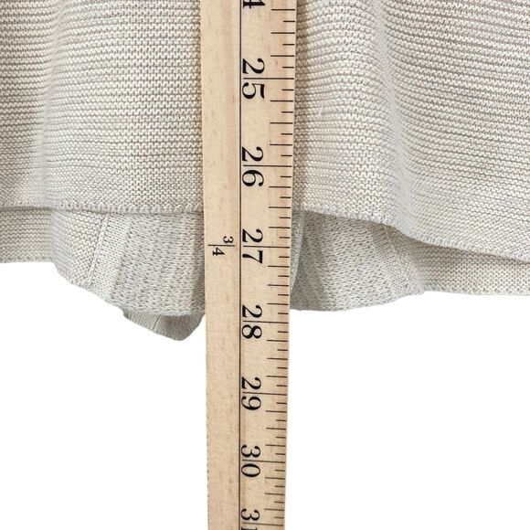 Classiques Entier Cardigan Sweater Womens Small Beige Silk Sleeveless Tie Front - Picture 14 of 14